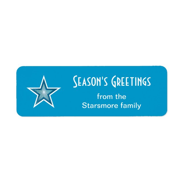 Blue Star 'Season's Greetings' small blue (Front)