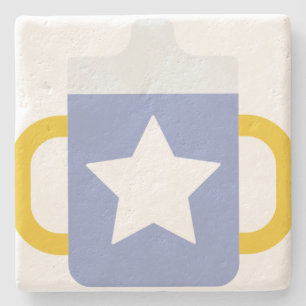 blue star sippy cup stone coaster