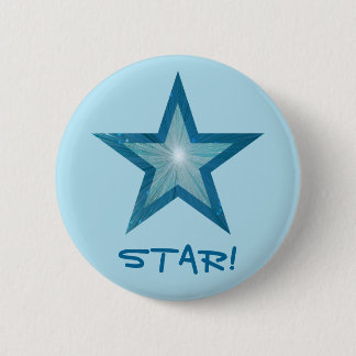 Blue Star 'STAR!' button pale blue