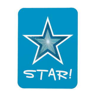 Blue Star 'STAR!' flexible magnet blue