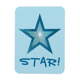 Blue Star 'STAR!' flexible magnet blue