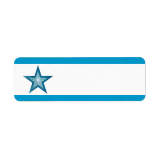 Blue Star stripe small white plain