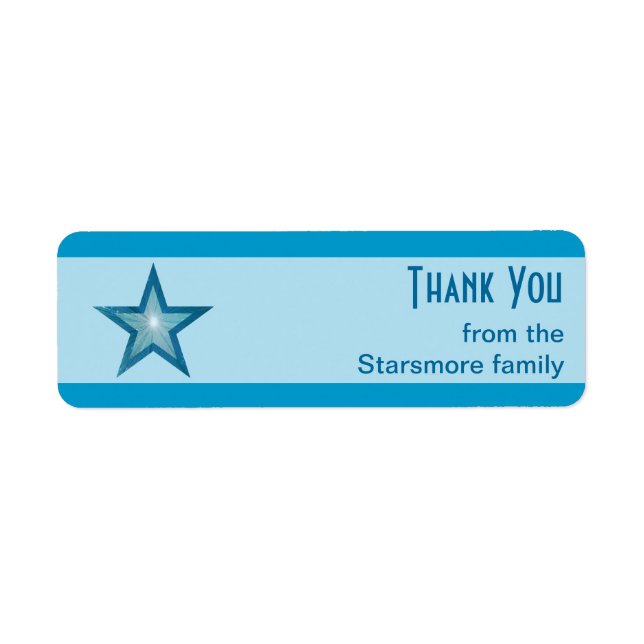 Blue Star stripe Thank You text small pale (Front)