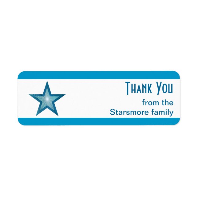 Blue Star stripe 'Thank You' text small white (Front)
