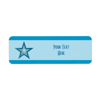 Blue Star stripe 'Your Text' pale blue