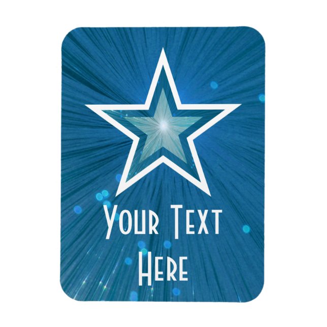 Blue Star 'Text' flexible magnet vertical (Vertical)