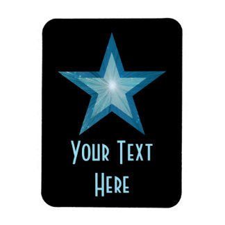 Blue Star 'Text' flexible magnet vertical black