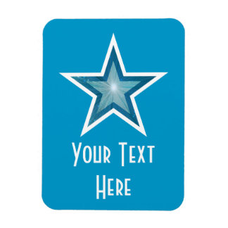 Blue Star 'Text' flexible magnet vertical blue