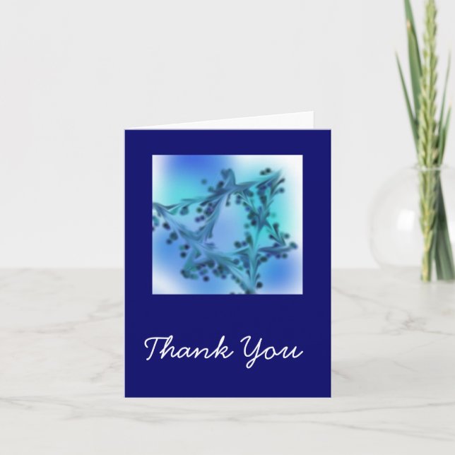 Blue Star Thank You Card (Front)
