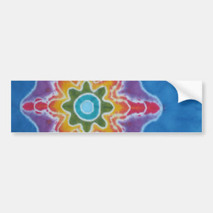 Blue Star Tie Dye Bumper Sticker