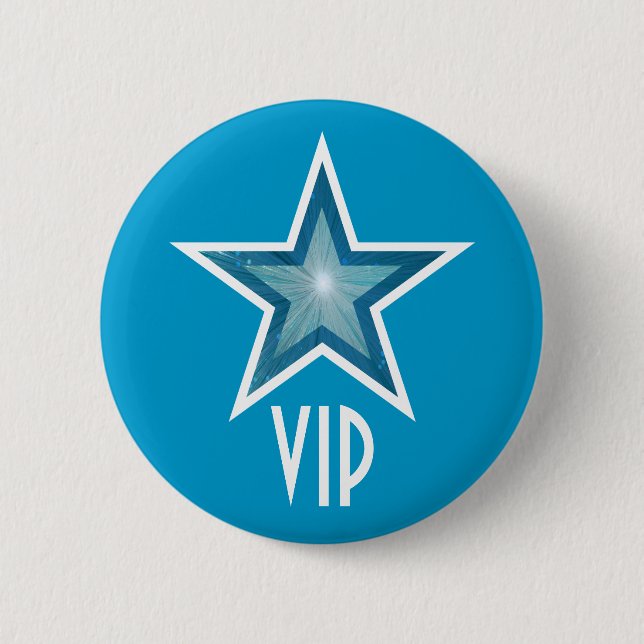 Blue Star 'VIP' button blue (Front)