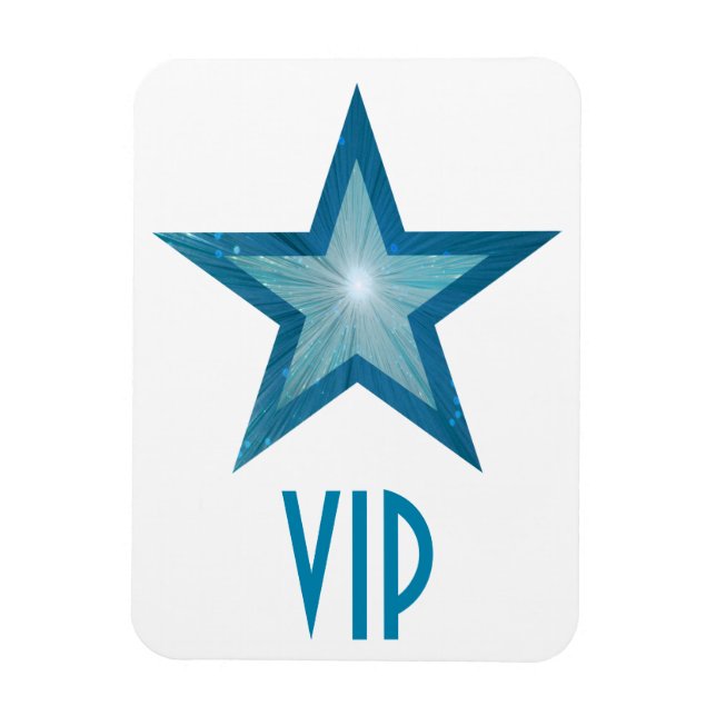 Blue Star 'VIP' flexible magnet white (Vertical)