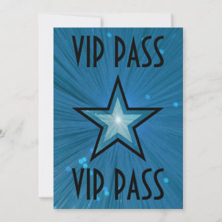 Blue Star 'VIP PASS' invitation black