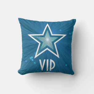 Blue Star 'VIP' throw pillow square