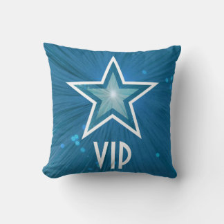 Blue Star 'VIP' throw pillow square