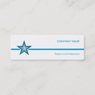 Blue Star white line business card white skinny