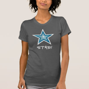 Blue Star White 'STAR!' ladies' t-shirt grey
