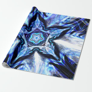 Blue Star Wrapping Paper