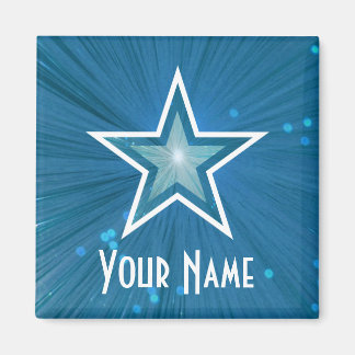 Blue Star 'Your Name' fridge magnet square
