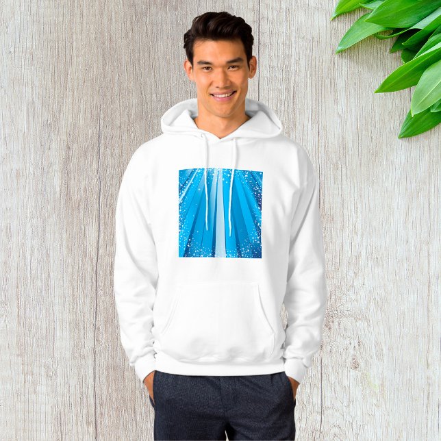 Blue Starburst Sparkle with Shining Light Rays Hoodie (Creator Uploaded)