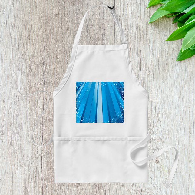 Blue Starburst Sparkle with Shining Light Rays Standard Apron (Creator Uploaded)