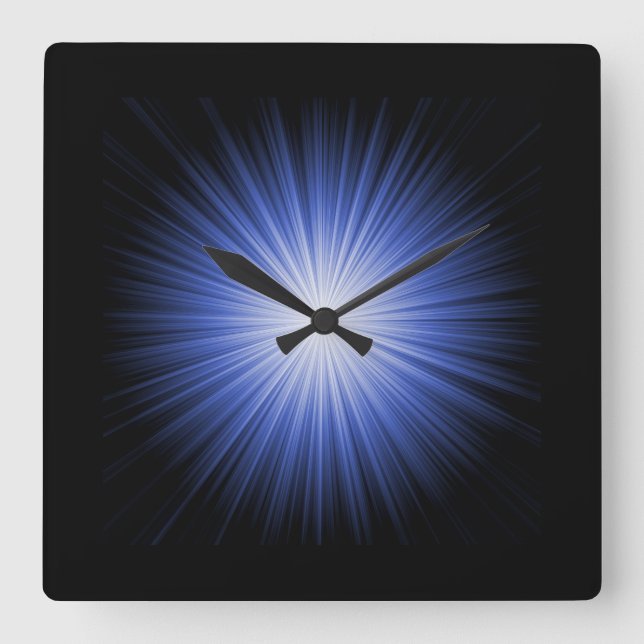 Blue Starburst Wall Clock (Front)