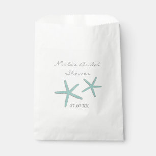 Blue Starfish Beach Bridal Shower Party Favour Bag