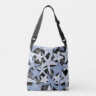 Blue Starfish Crossbody Bag