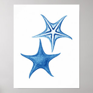 Blue Starfish no.3 beach wall decor