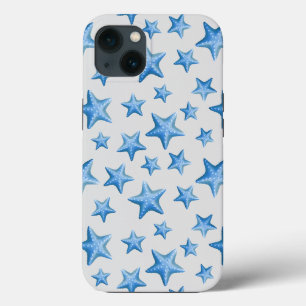 Blue Starfish Summer Beach Nautical Coastal iPhone 13 Case