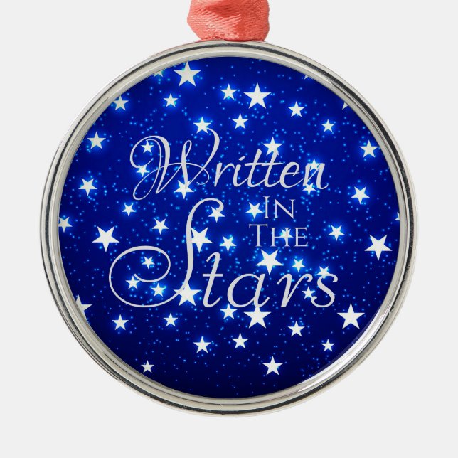 Blue Stargazer Metal Tree Decoration (Front)