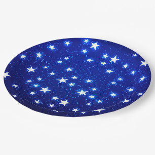 Blue Stargazer Paper Plate
