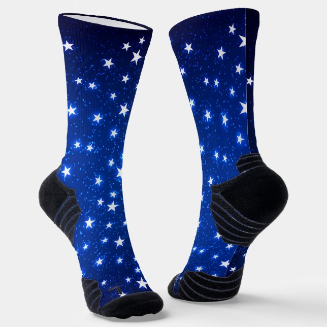 Blue Stargazer Socks (Angled)