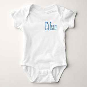 Blue Starry Ethan Name, Baby Bodysuit