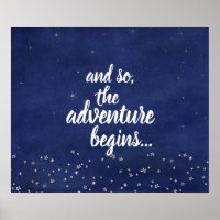 Blue Starry Night And So the Adventure Begins