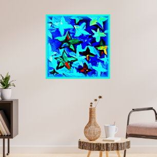 Blue Starry Night Sky. Buy Now Poster