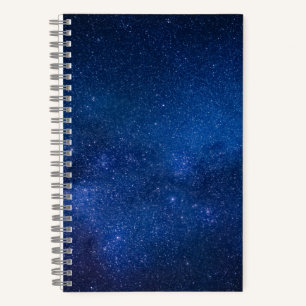 Blue starry night sky Zazzle_Growshop. Notebook