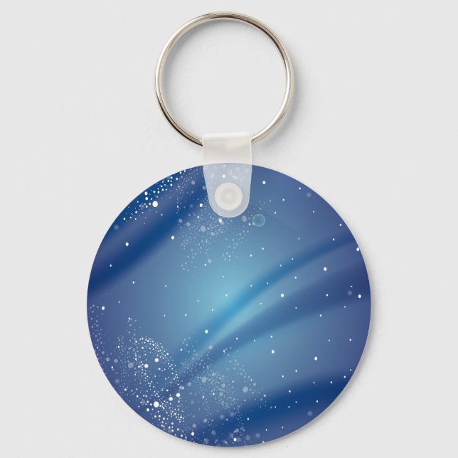 Blue Starry Night Template Key Ring (Front)