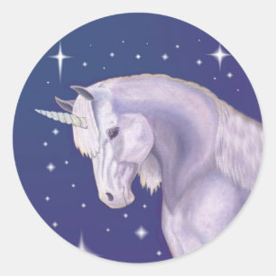 Blue Starry Unicorn sticker