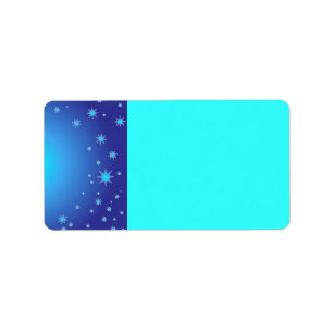 Blue Stars Address Label
