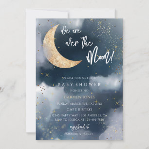 Blue Stars Baby Shower Invitation