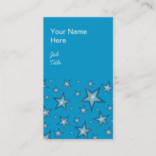 Blue Stars business card blue portrait