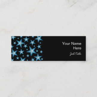 Blue Stars business card side black skinny