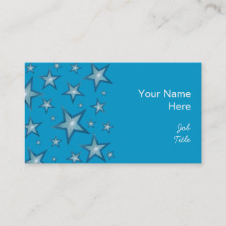 Blue Stars business card side blue