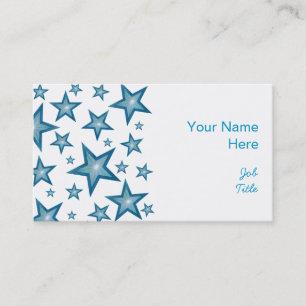 Blue Stars business card side white