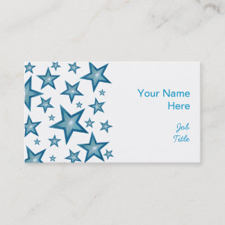Blue Stars business card side white