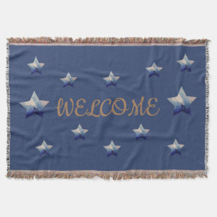 Blue Stars, Custom Throw Blanket