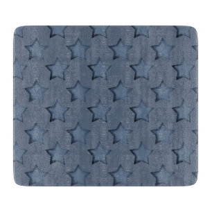 Blue stars cutting board