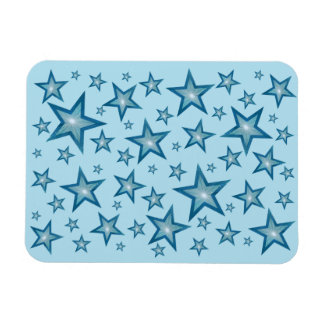 Blue Stars flexible magnet blue