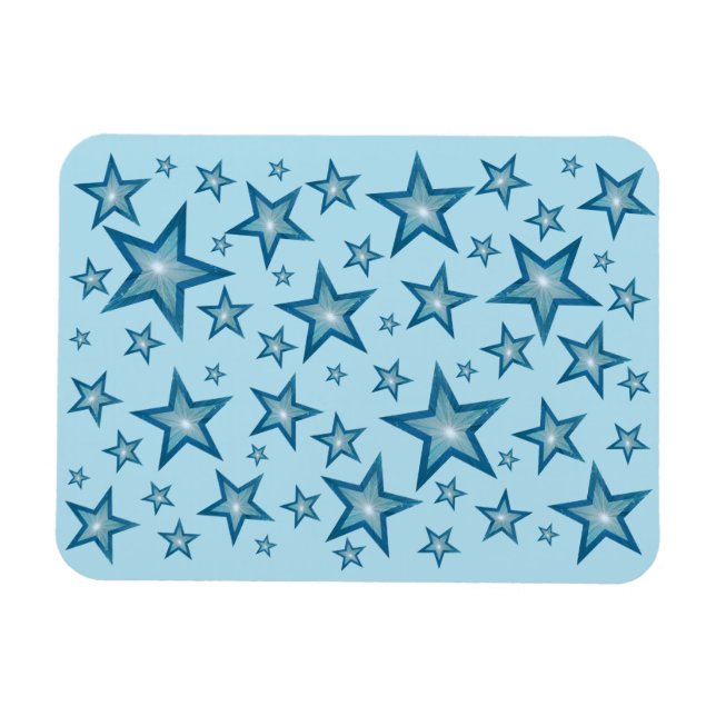 Blue Stars flexible magnet blue (Horizontal)